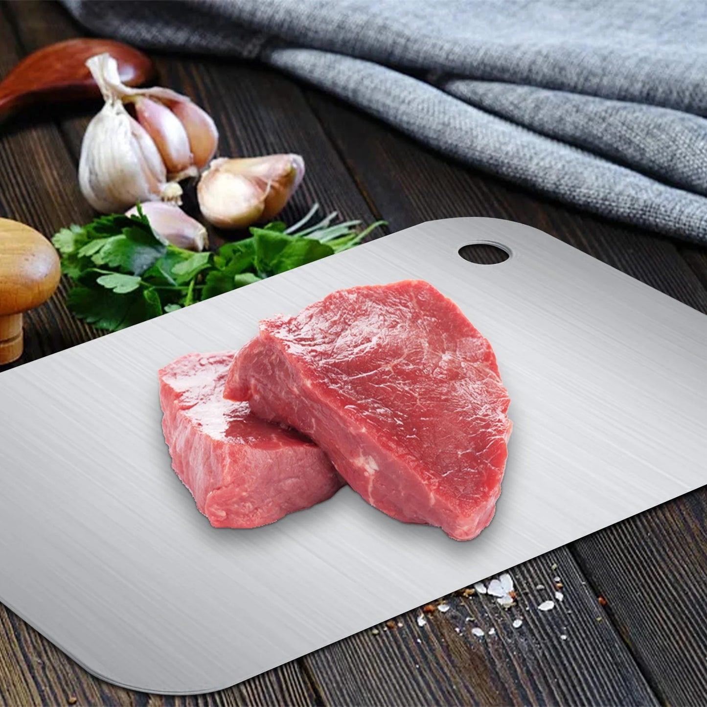 Kitchen Accessories, 1Pc Stainless Steel Chopping Board, Holiday Gifts