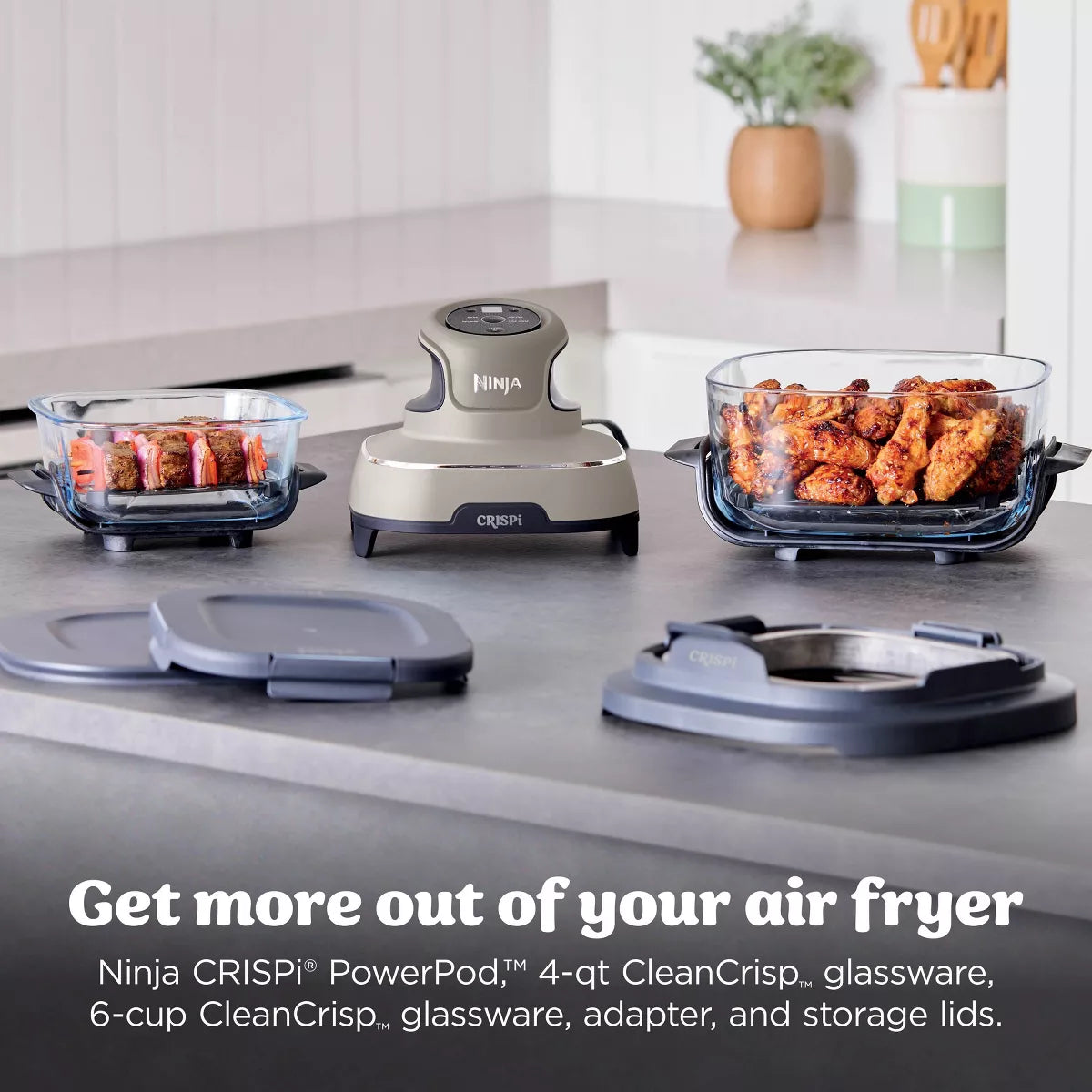 Ninja Crispi 4-In-1 Portable Glass Air Fryer Cooking System