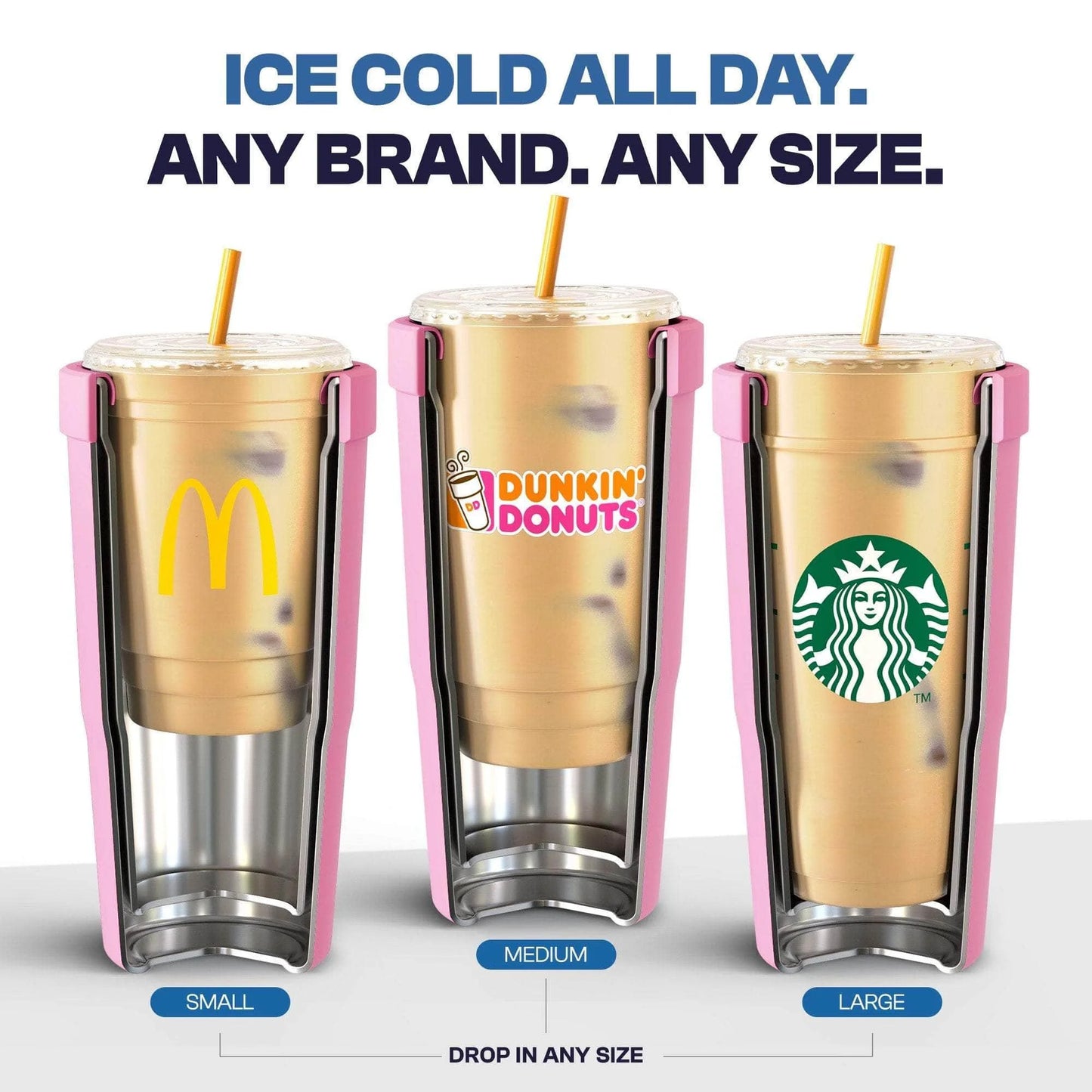 Togo Buddy | 30 Oz Stainless Steel Vacuum Insulated Tumbler | to Go Coffee Cup – Reusable, Iced Coffee Cups, Travel Mug, Thermal Cup for Hot & Cold Drinks, Dunkin Cup (Royal Glitz)