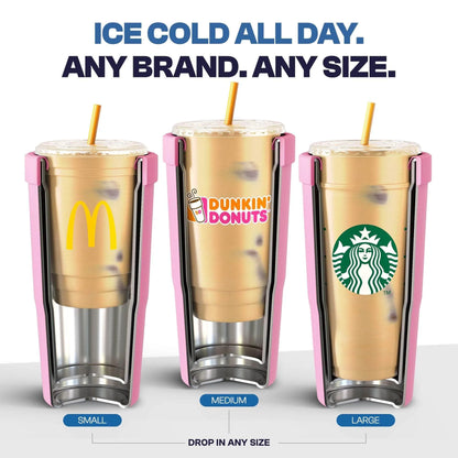Togo Buddy | 30 Oz Stainless Steel Vacuum Insulated Tumbler | to Go Coffee Cup – Reusable, Iced Coffee Cups, Travel Mug, Thermal Cup for Hot & Cold Drinks, Dunkin Cup (Royal Glitz)