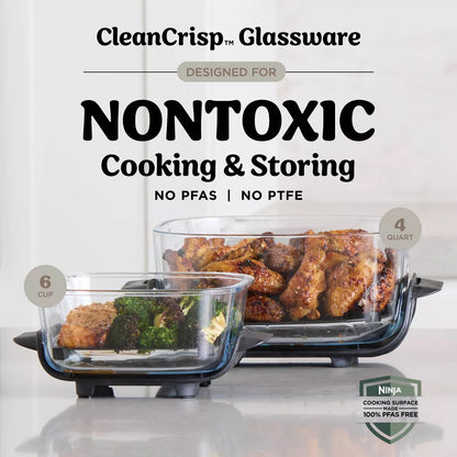 Ninja Crispi 4-In-1 Portable Glass Air Fryer Cooking System