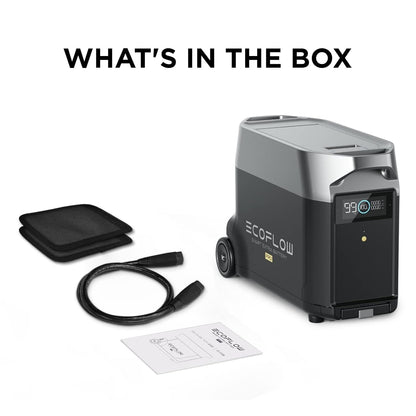 EF ECOFLOW DELTA Pro Extra Battery 3600Wh, 2.7H to Full Charge, Battery Backup for Home Use, Blackout, Camping, RV