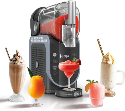 Ninja Slushi Professional Drink Maker, 7+ Servings, Black, FS301 | No Ice Needed, 5 Preset Programs, Rapid Chill Technology, 7+ Servings, 88-Oz Easy-Fill Vessel, Dishwasher Safe Parts