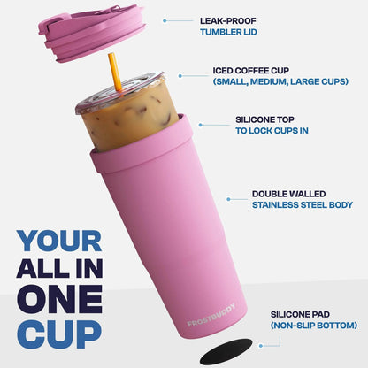 Togo Buddy | 30 Oz Stainless Steel Vacuum Insulated Tumbler | to Go Coffee Cup – Reusable, Iced Coffee Cups, Travel Mug, Thermal Cup for Hot & Cold Drinks, Dunkin Cup (Royal Glitz)