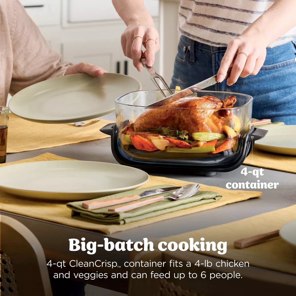Ninja Crispi 4-In-1 Portable Glass Air Fryer Cooking System